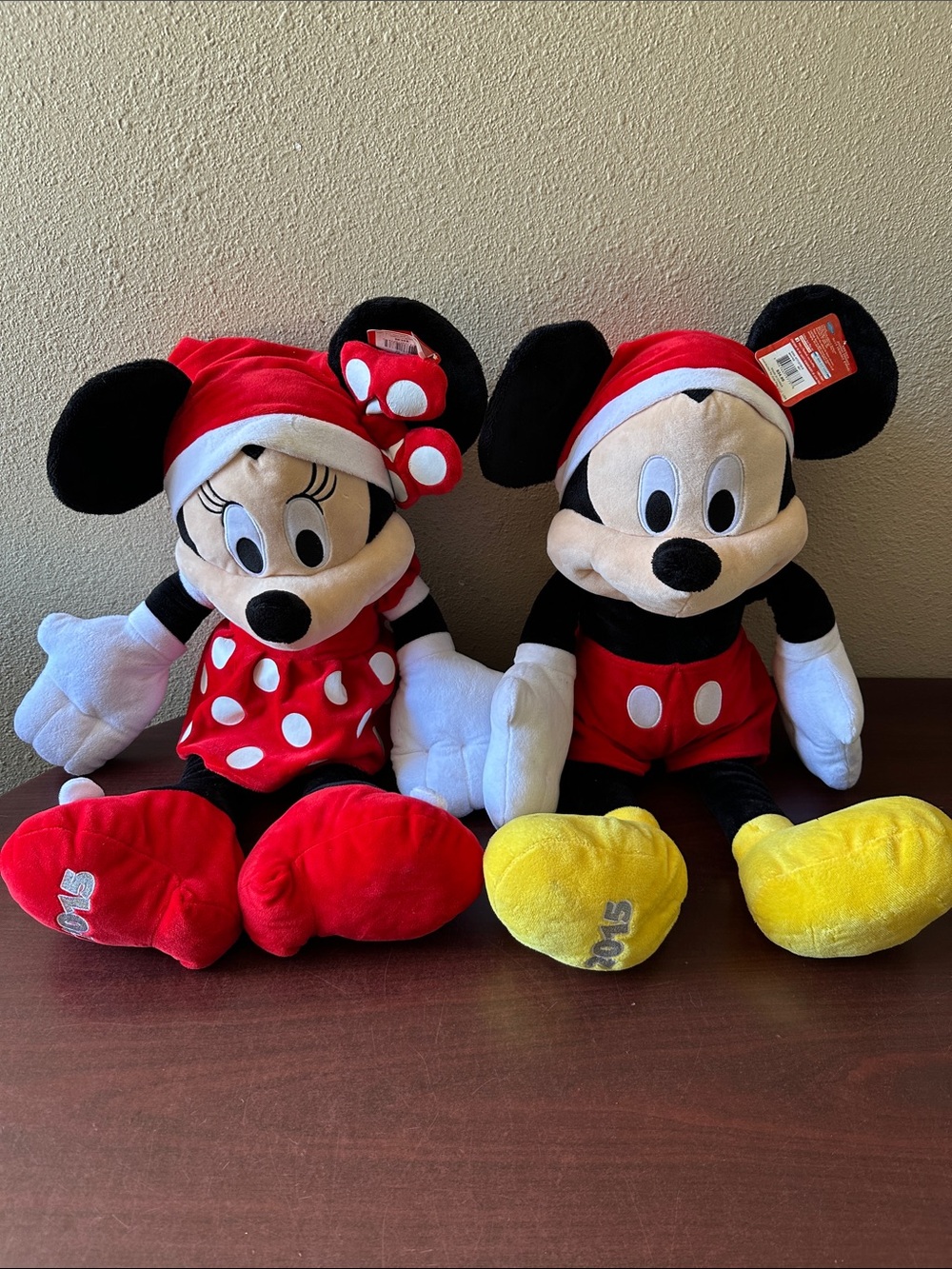 Disney Minnie & Mickey Plush Pair - Red, Black, Yellow
